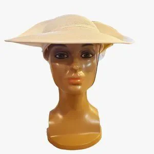Vintage  Deborah New York White & Gold Hat Church Hat Elegant Classic DEBORAH | Accessories | Vintage Deborah New York White Gold  main image 2